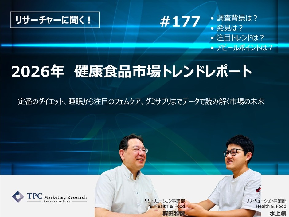 リサーチャーに聞く！＃177　『2026年　健康食品市場トレンドレポート』調査のポイント